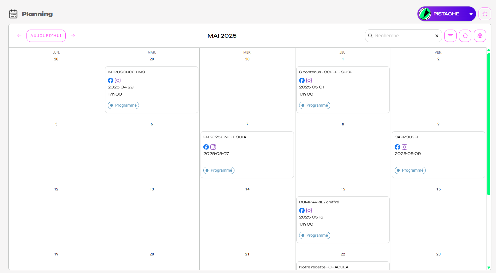 Planning Pist&#39;App